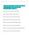 ACTUAL 2026&sol;2027&colon; NURS 301 TEST 3&NewLine;COMPREHENSIVE QUESTIONS&NewLine;SOLVED 2026&period; 100&percnt; A&plus;