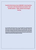 Essential Scribe Entrance Exam 2026&sol;2027&colon; Actual Questions &NewLine;and Answers with Detailed Rationales Graded A with &NewLine;Verified Solutions &ndash; HIPAA&comma; Medical Terminology & &NewLine;Charting 
