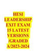 HESI Leadership Exit Exam &vert; Practice Questions & Answers