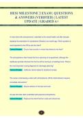 HESI Milestone 2 Exam &vert; Practice Questions&comma; Answers & Exam Review