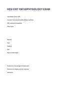 HESI Exit Pathophysiology Exam &vert; Practice Questions & Answers