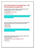 CST Certified Surgical Technologist Exam Study Guide&colon; Comprehensive Practice Questions & Verified Answers