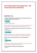 CST Certified Surgical Technologist Exam Study Guide&colon; Comprehensive Practice Questions & Verified Answers