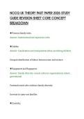 NCCQ UK THEORY PAST PAPER 2026 STUDY&NewLine;GUIDE REVISION SHEET CORE CONCEPT&NewLine;BREAKDOWN