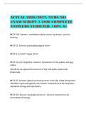 ACTUAL 2026&sol;2027&colon; NURS 301&NewLine;EXAM SCRIPT 3 2026 COMPLETE&NewLine;ANSWERS VERIFIED&period; 100&percnt; A&plus;