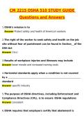 CM 2215 OSHA 510 Study Guide Exam &lpar;Latest 2026 &sol; 2027 Update&rpar; Questions and Verified Answers &vert; 100&percnt; Correct &vert; Grade A&plus;