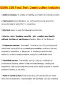 OSHA 510 Construction Industry Final Test &lpar;Latest 2026 &sol; 2027 Update&rpar; Questions and Verified Answers &vert; 100&percnt; Correct &vert; Grade A&plus;