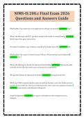 NIMS-IS 200&period;c Final Exam 2026&NewLine;Questions and Answers Guide