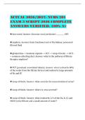 ACTUAL 2026&sol;2027&colon; NURS 301&NewLine;EXAM 3 SCRIPT 2026 COMPLETE&NewLine;ANSWERS VERIFIED&period; 100&percnt; A&plus;