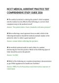 NCCT MEDICAL ASSISTANT PRACTICE TEST&NewLine;COMPREHENSIVE STUDY GUIDE 2026