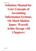 Bundled Test Bank & Solution Manual - Core Concepts of Accounting Information Systems&comma; 14th Edition by Simkin&comma; Worrell & Savage &vert; Verified Q&A for AIS Exam Success