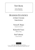 Test Bank For Business Statistics A First Course 3rd Edition By Norean R&period; Sharpe &lpar;All Chapters&comma; 100&percnt; original verified&rpar;
