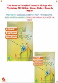 Test Bank for Campbell Essential Biology with Physiology &lpar;7th Edition&comma; Simon&comma; Dickey&comma; Reece & Hogan&period;&vert;All chapters covered&comma; Latest Update&period;