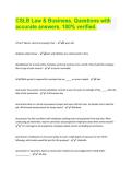 CSLB Law & Business Questions with accurate answers