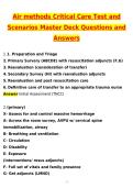 Air methods Critical Care Test and Scenarios Master Deck Exam &lpar;Latest 2026 &sol; 2027 Update&rpar; Questions and Verified Answers &vert; 100&percnt; Correct &vert; Grade A&plus;