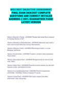 WGU D027 OBJECTIVE ASSESSMENT FINAL EXAM 2026&sol;2027 COMPLETE QUESTIONS AND CORRECT DETAILED ANSWERS &vert;&vert; 100&percnt; GUARANTEED PASS&excl;&excl; LATEST VERSION&NewLine;