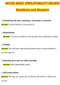 NCCER Basic Employability Review Exam &lpar;Latest 2026 &sol; 2027 Update&rpar; Questions and Verified Answers &vert; 100&percnt; Correct &vert; Grade A&plus;
