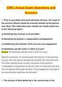 CRPC ACTUAL EXAM &lpar;270 QUESTIONS&rpar; &lpar;Latest 2026 &sol; 2027 Update&rpar; Questions and Verified Answers &vert; 100&percnt; Correct &vert; Grade A&plus;