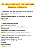 CDA Early Childhood CDA Help CDA Exam Prep &lpar;Latest 2026 &sol; 2027 Update&rpar; Questions and Verified Answers &vert; 100&percnt; Correct &vert; Grade A&plus;