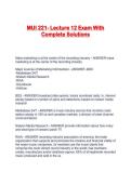 MUI 221- Lecture 12 Exam With Complete Solutions
