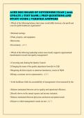 ACHE BOG BOARD OF GOVERNORS EXAM &vert; 2026&NewLine;UPDATE &vert; TEST BANK &vert; PREP QUESTIONS AND&NewLine;STUDY GUIDE &vert; VERIFIED ANSWERS&NewLine;