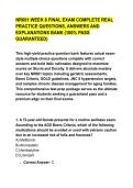NR601 WEEK 8 FINAL EXAM COMPLETE REAL &NewLine;PRACTICE QUESTIONS&comma; ANSWERS AND &NewLine;EXPLANATIONS BANK &lpar;100&percnt; PASS &NewLine;GUARANTEED&rpar; 