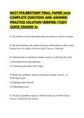 NCCT PHLEBOTOMY FINAL PAPER 2026&NewLine;COMPLETE QUESTIONS AND ANSWERS&NewLine;PRACTICE SOLUTION VERIFIED STUDY&NewLine;GUIDE GRADED A&plus;
