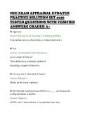 NCE EXAM APPRAISAL UPDATED&NewLine;PRACTICE SOLUTION SET 2026&NewLine;TESTED QUESTIONS WITH VERIFIED&NewLine;ANSWERS GRADED A&plus;