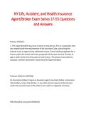NY Life&comma; Accident & Health Insurance Agent Broker Exam 17-55 &ndash; Questions & Answers