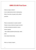 NIMS ICS 400 Final Exam &ndash; Questions&comma; Answers & Study Guide
