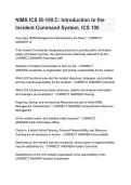 NIMS ICS IS-100&period;C &ndash; Introduction to the Incident Command System Study Guide