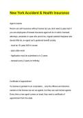 New York Accident & Health Insurance Exam &ndash; Practice Questions & Study Guide