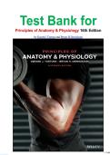 Test Bank for Principles of Anatomy & Physiology 16th Edition by Gerard J Tortora and Bryan H Derrickson isbn-9781119662792