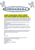FLORIDA JURISPRUDENCE THERAPY CORRECT STUDY GUIDE ANSWERS AND QUESTIONS SET