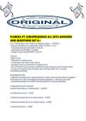 FLORIDA PT JURISPRUDENCE ALL SETS ANSWERS AND QUESTIONS SET A&period;pdf