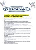 FLORIDA PT JURISPRUDENCE COMPREHENSIVE ANSWERS AND QUESTIONS SET A&period;pdf