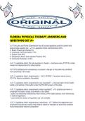 FLORIDA PHYSICAL THERAPY ANSWERS AND QUESTIONS SET A&period;pdf