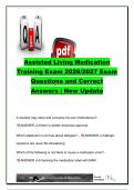 Assisted Living Medication Training Exam 2026&sol;2027 &vert; 45 Questions & Answers &vert; Medication Administration&comma; MAR&comma; PRN&comma; Six Rights & Dosage Calculations