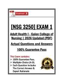 NSG3250&sol;NSG 3250 Exam 2 &vert; Adult Health I &vert; Galen College &vert; 26&sol;27 Updated &lpar;PDF&rpar;