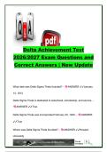 Delta Achievement Test 2026&sol;2027 &vert; 70&plus; Questions & Correct Answers &vert; Delta Sigma Theta History&comma; Founders&comma; Five-Point Thrust&comma; Programs&comma; Symbols & Traditions