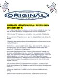 MATERNITY HESI ACTUAL FINALS ANSWERS AND QUESTIONS SET A&period;pdf