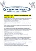 MATERNITY HESI COMPREHENSIVE ANSWERS AND QUESTIONS SET A&period;pdf