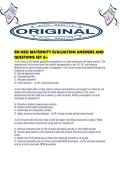 RN HESI MATERNITY EVALUATION ANSWERS AND QUESTIONS SET A&period;pdf