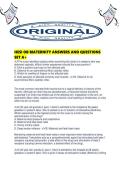 HESI OB MATERNITY ANSWERS AND QUESTIONS SET A&period;pdf