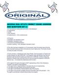 ARIZONA REAL ESTATE CORRECT EXAMS ANSWERS AND QUESTIONS SET A&period;pdf