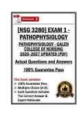NSG3280&sol;NSG 3280 Exam 1 &vert; Pathophysiology &vert; Galen College &vert; 26&sol;27 Updated &lpar;PDF&rpar; 