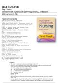 TEST BANK FOR Psychiatric-Mental Health Nursing ninth edition by &period;Videbeck&comma; Shelia L&period; ISBN&colon;978-1975184773 NEW COMPLETE GUIDE WITH RATIONALES 100&percnt; VERIFIED A&plus; GRADE ASSURED&excl;&excl;&excl;&excl;NEW LATEST UPDATE&excl;&excl;&excl;&excl;&excl;&excl;