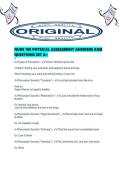 NURS 190 PHYSICAL ASSESSMENT ANSWERS AND QUESTIONS SET A&period;pd