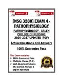 NSG3280&sol;NSG 3280 Exam 4 &vert; Pathophysiology &vert; Galen College &vert; 26&sol;27 Updated &lpar;PDF&rpar; 
