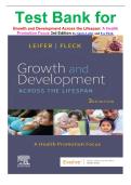 Test Bank for Growth and Development Across the Lifespan&colon; A Health Promotion Focus 3rd Edition by Gloria Leifer and Eve Fleck